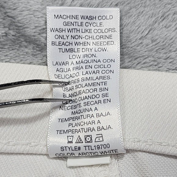 Time And Tru Jeans Women XL White High Rise Pull On Cuffed Jegging Stretch Denim - Picture 4 of 9